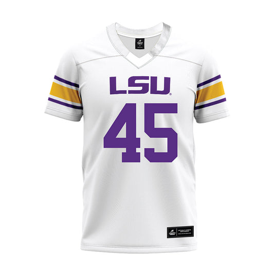 LSU - NCAA Football : Jake Davis - White Premium Football Jersey