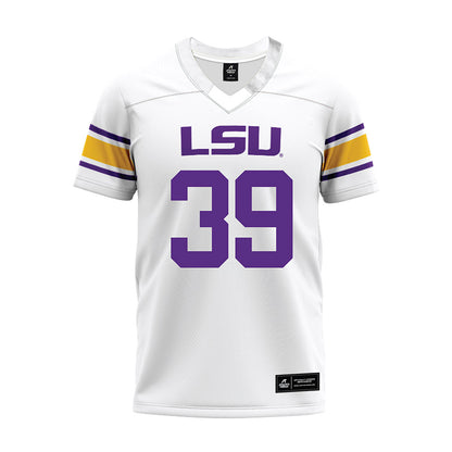 LSU - NCAA Football : Reid Chauvin - White Premium Football Jersey-0