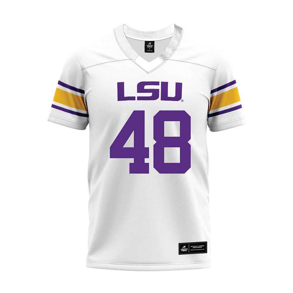 LSU - NCAA Football : Kolaj Cobbins - White Premium Football Jersey-0
