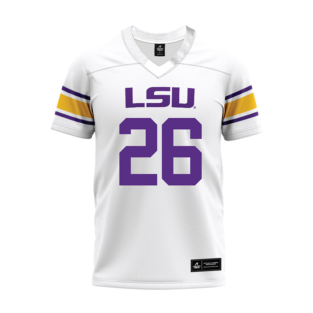 LSU - NCAA Football : Cowinn Helaire - White Premium Football Jersey