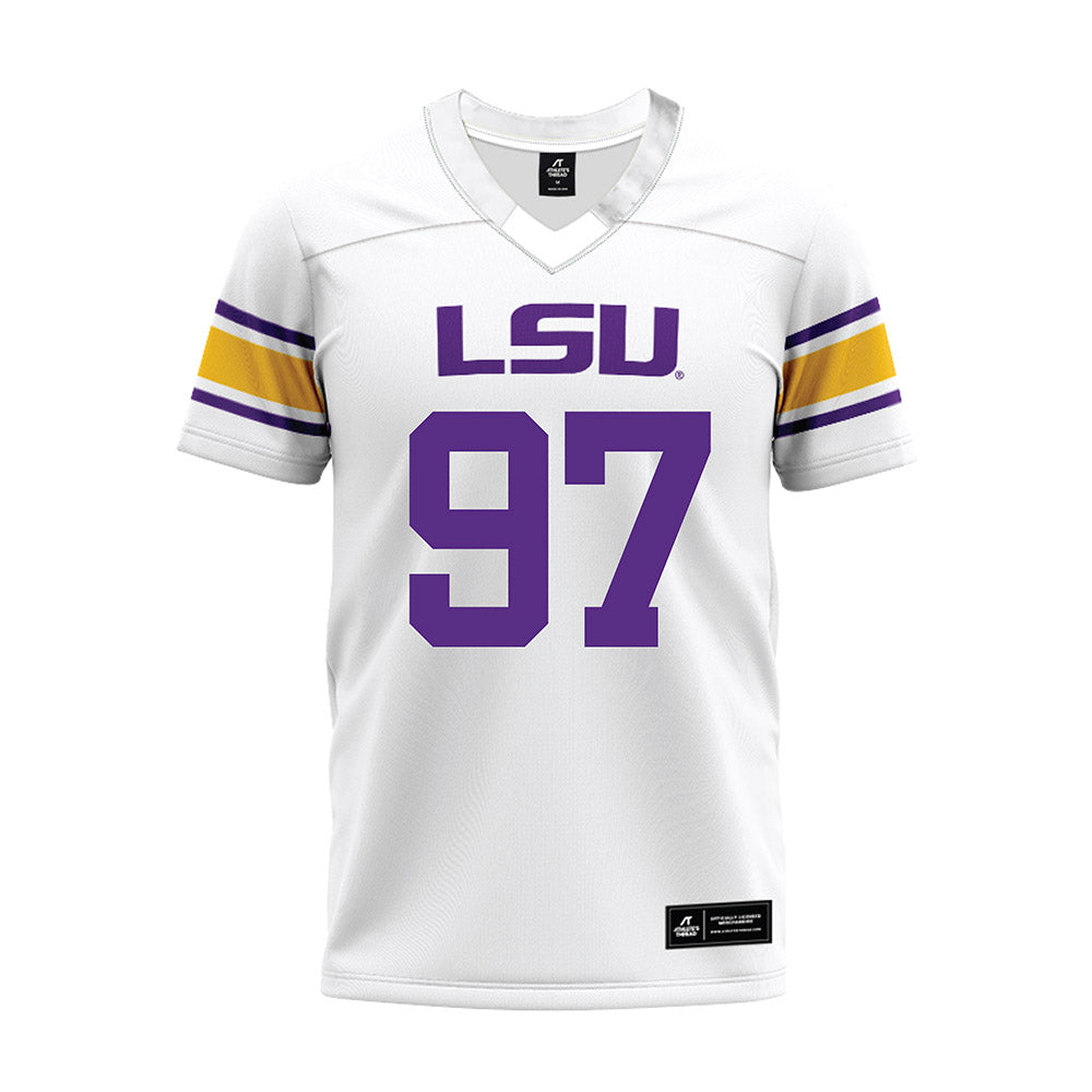 LSU - NCAA Football : Dylan Carpenter - White Premium Football Jersey-0