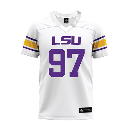 LSU - NCAA Football : Dylan Carpenter - White Premium Football Jersey-0