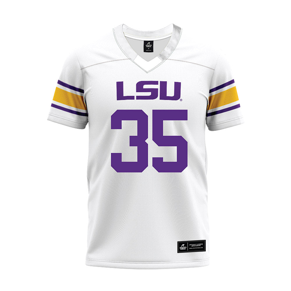 LSU - NCAA Football : Sai'vion Jones - White Premium Football Jersey