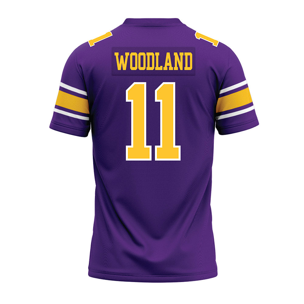 LSU - NCAA Football : PJ Woodland - Purple Premium Football Jersey