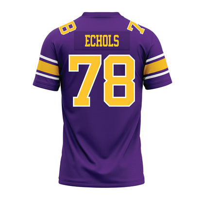 LSU - NCAA Football : Coen Echols - Purple Premium Football Jersey-1