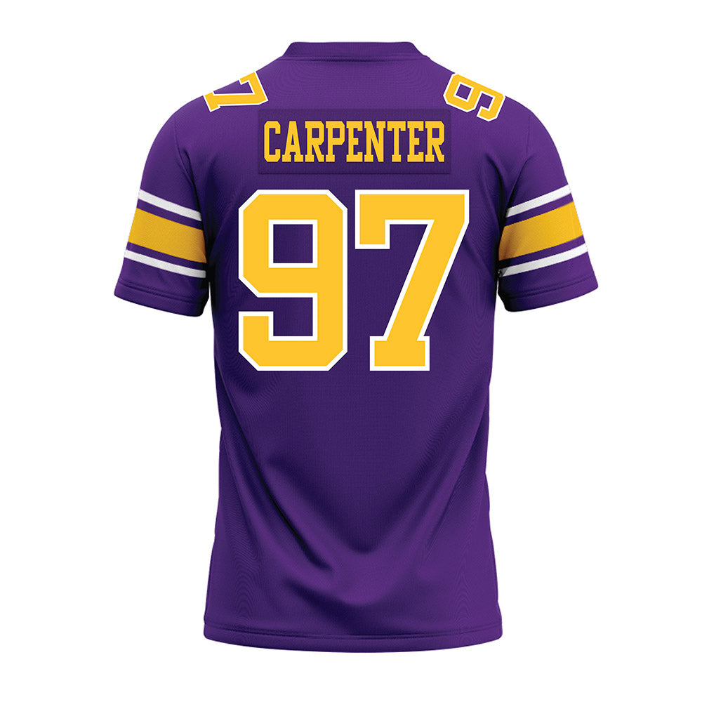 LSU - NCAA Football : Dylan Carpenter - Purple Premium Football Jersey-1