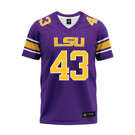 LSU - NCAA Football : Silas Hall - Purple Premium Football Jersey-0