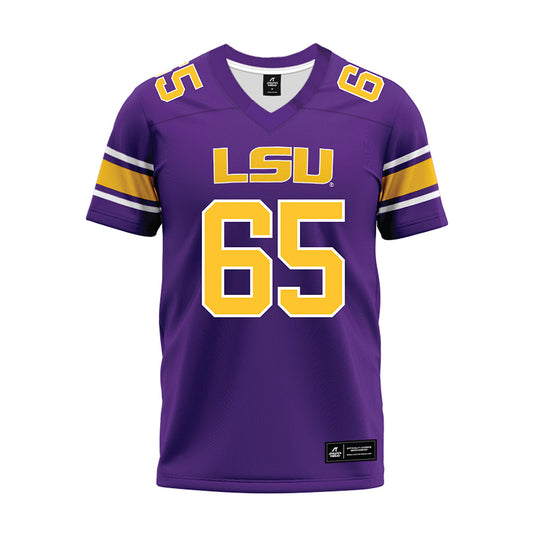 LSU - NCAA Football : Paul Mubenga - Purple Premium Football Jersey-0