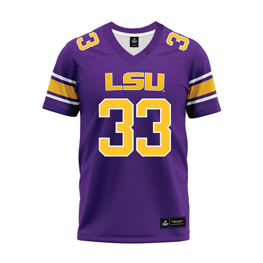LSU - NCAA Football : David Kency - Purple Premium Football Jersey-0