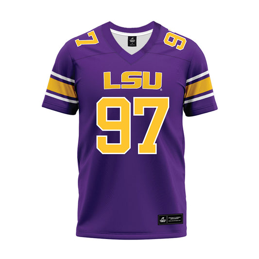LSU - NCAA Football : Dylan Carpenter - Purple Premium Football Jersey-0