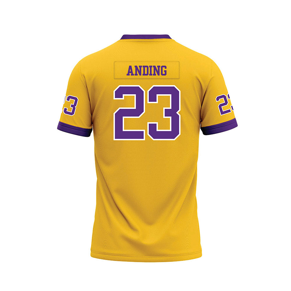LSU - NCAA Football : Aidan Anding - Gold Premium Football Jersey-1