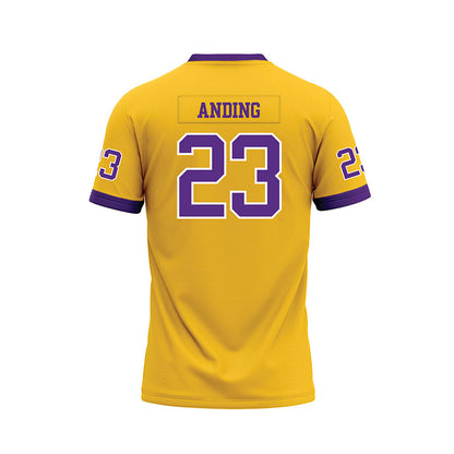 LSU - NCAA Football : Aidan Anding - Gold Premium Football Jersey-1