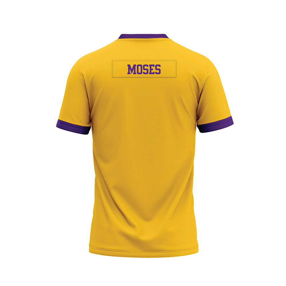 LSU - NCAA Football : Keylan Moses - Gold Premium Football Jersey-1