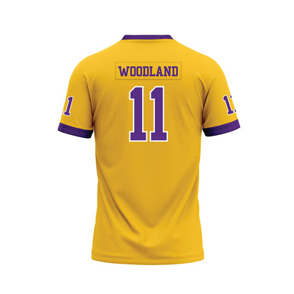 LSU - NCAA Football : PJ Woodland - Gold Premium Football Jersey