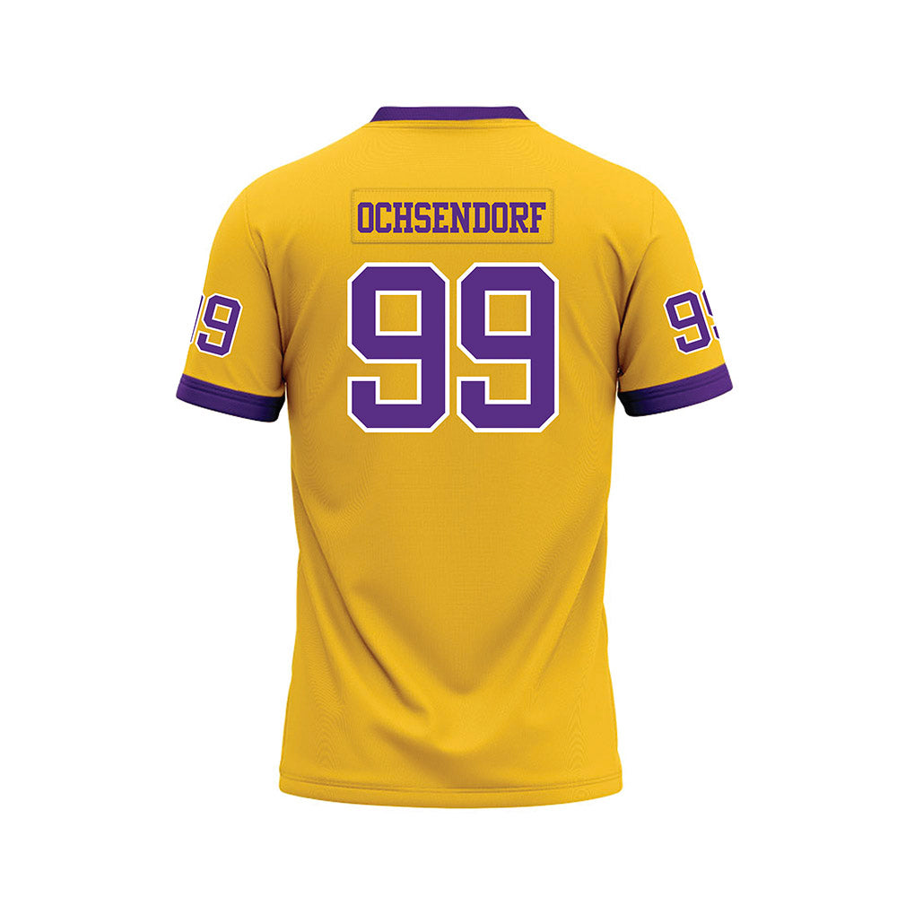 LSU - NCAA Football : Blake Ochsendorf - Gold Premium Football Jersey