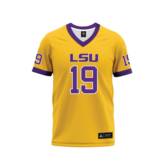 LSU - NCAA Football : Emile Picarella III - Gold Premium Football Jersey-0