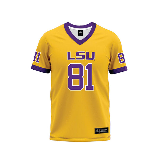 LSU - NCAA Football : Landon Craig - Gold Premium Football Jersey-0