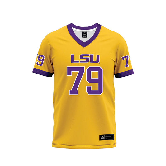 LSU - NCAA Football : DJ Chester - Gold Premium Football Jersey-0