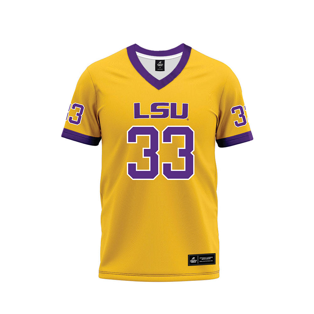 LSU - NCAA Football : David Kency - Gold Premium Football Jersey-0