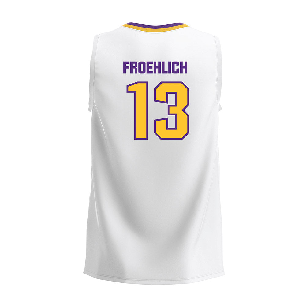 LSU - NCAA Women's Volleyball : AC Froehlich - White Volleyball Jersey