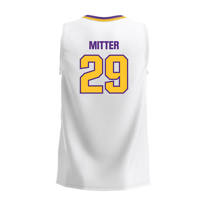 LSU - NCAA Women's Volleyball : Emily Mitter - White Volleyball Jersey