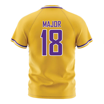 LSU - NCAA Women's Soccer : Kelsey Major - Gold Soccer Jersey-1