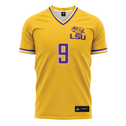 LSU - NCAA Women's Soccer : Amy Smith - Gold Soccer Jersey-0