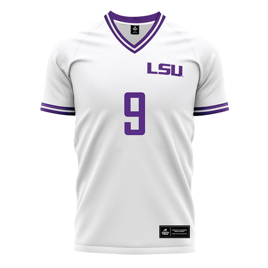 LSU - NCAA Women's Soccer : Amy Smith - White Soccer Jersey-0