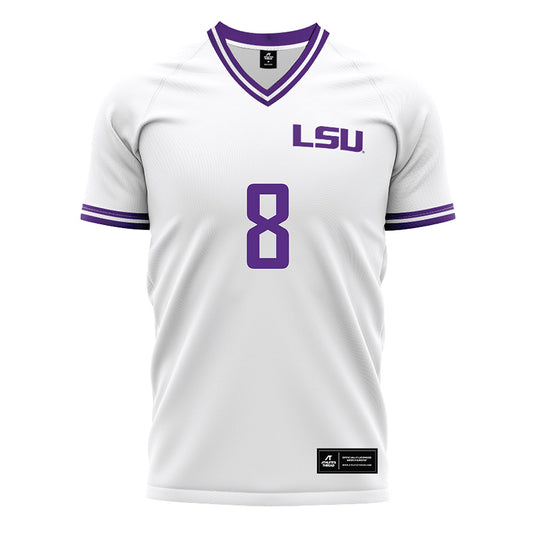 LSU - NCAA Women's Soccer : Danielle Shannon - White Soccer Jersey-0