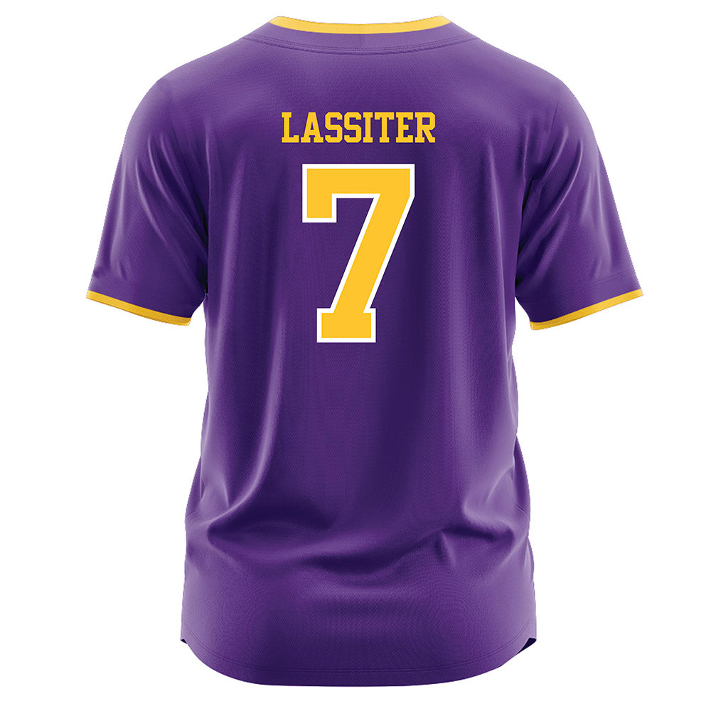 LSU - NCAA Softball : Jalia Lassiter - Purple Jersey-1