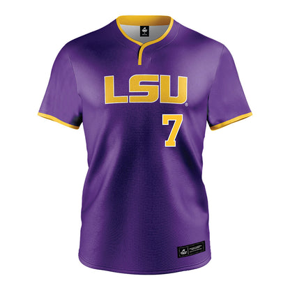 LSU - NCAA Softball : Jalia Lassiter - Purple Jersey-0