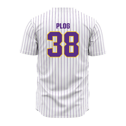 LSU - NCAA Baseball : Ethan Plog - White Jersey-1