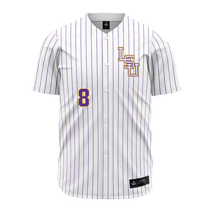 LSU - NCAA Baseball : Gavin Guidry - White Jersey-0