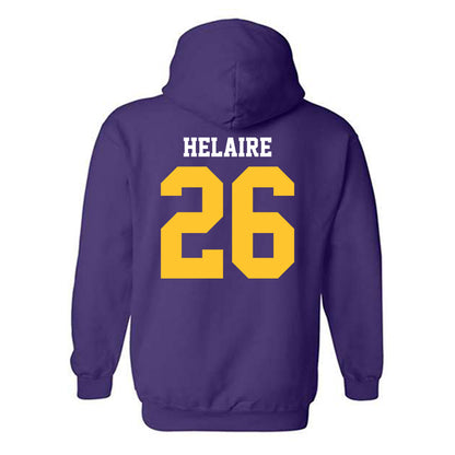 LSU - NCAA Football : Cowinn Helaire - Sports Shersey Hooded Sweatshirt