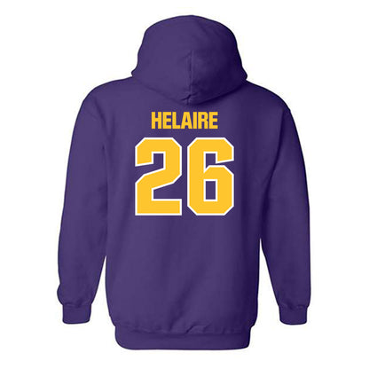 LSU - NCAA Football : Cowinn Helaire - Sports Shersey Hooded Sweatshirt