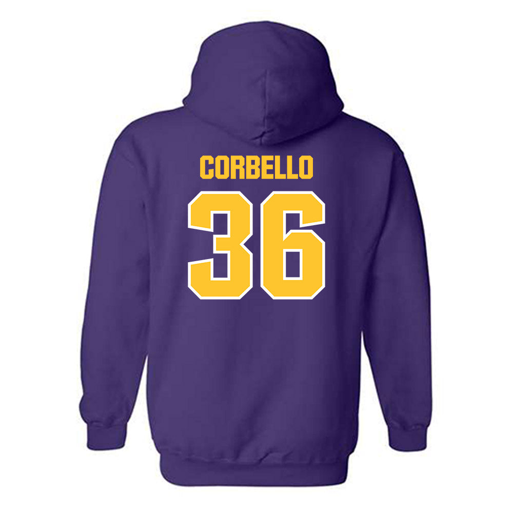 LSU - NCAA Football : Aidan Corbello - Sports Shersey Hooded Sweatshirt