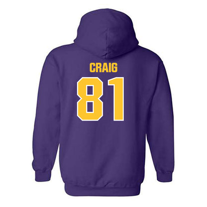 LSU - NCAA Football : Landon Craig - Sports Shersey Hooded Sweatshirt-1