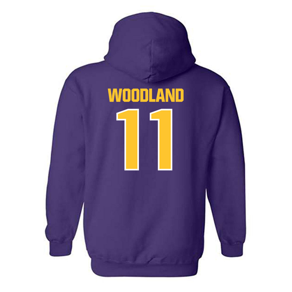 LSU - NCAA Football : PJ Woodland - Sports Shersey Hooded Sweatshirt