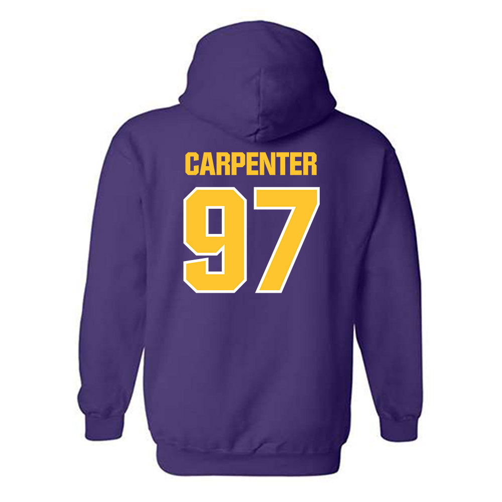LSU - NCAA Football : Dylan Carpenter - Sports Shersey Hooded Sweatshirt-1