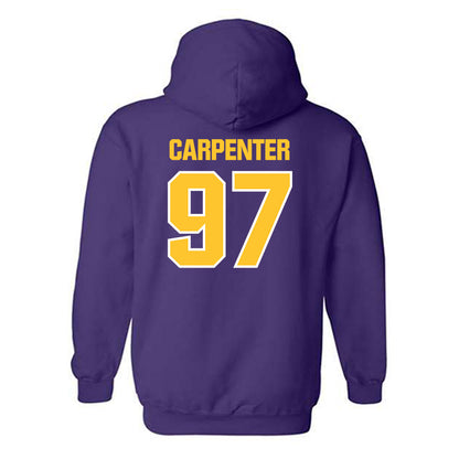 LSU - NCAA Football : Dylan Carpenter - Sports Shersey Hooded Sweatshirt-1