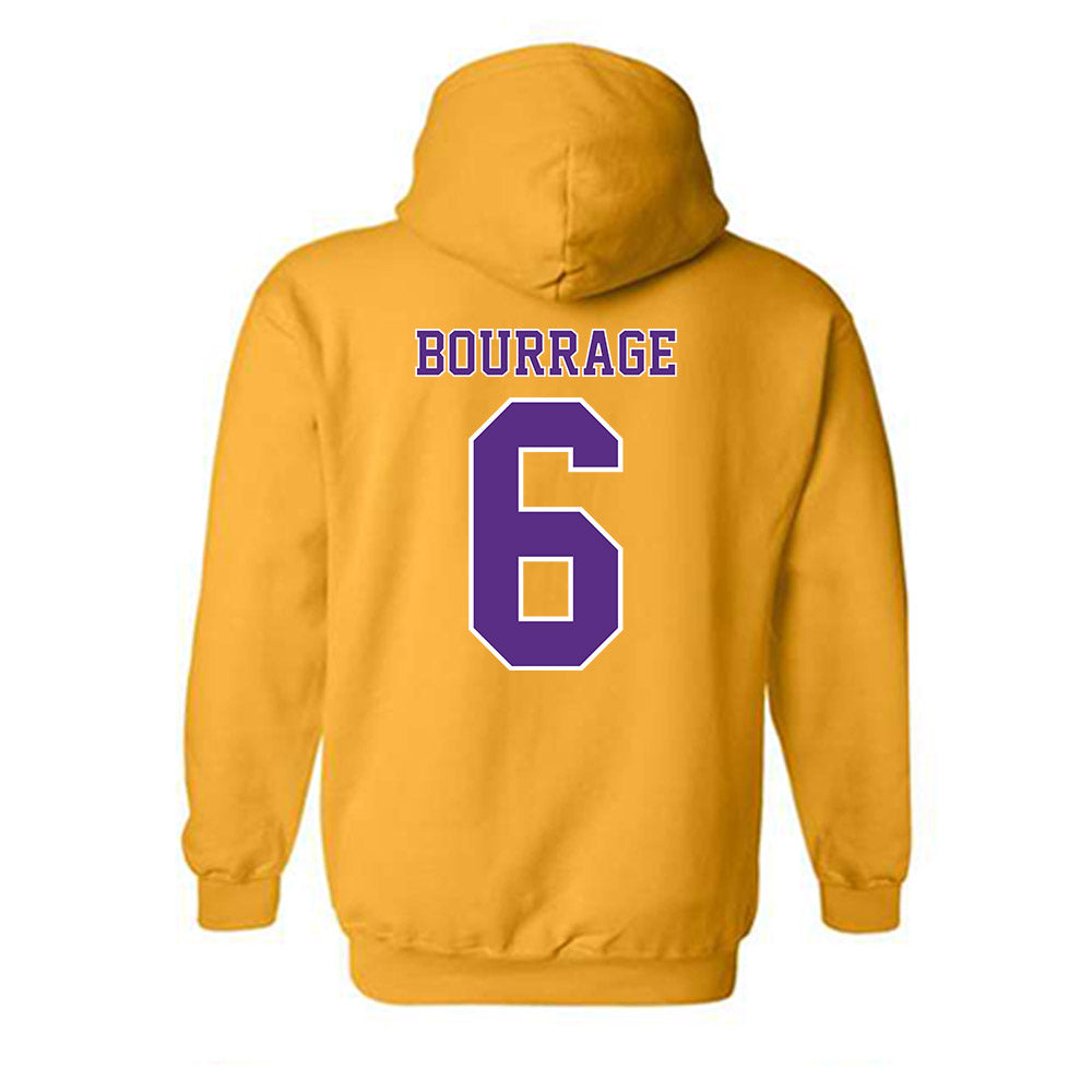 LSU - NCAA Women's Basketball : Divine Bourrage - Classic Shersey Hooded Sweatshirt-1
