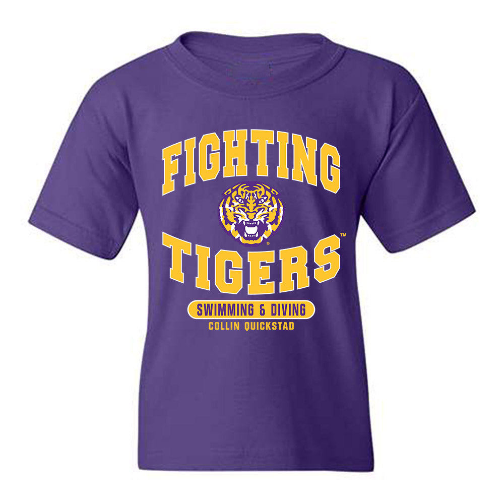 LSU - NCAA Men's Swimming & Diving : Collin Quickstad - Classic Fashion Shersey Youth T-Shirt-0