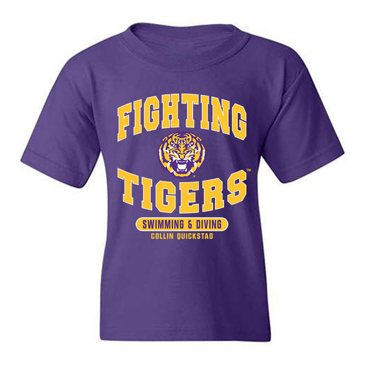 LSU - NCAA Men's Swimming & Diving : Collin Quickstad - Classic Fashion Shersey Youth T-Shirt-0