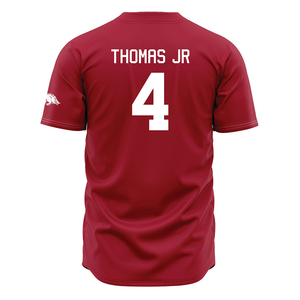 Arkansas - NCAA Baseball : Justin Thomas jr - Cardinal Jersey