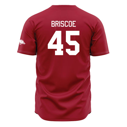 Arkansas - NCAA Baseball : Tye Briscoe - Cardinal Jersey-1