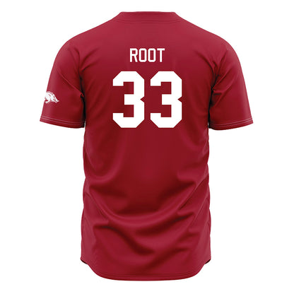 Arkansas - NCAA Baseball : Zach Root - Cardinal Jersey-1
