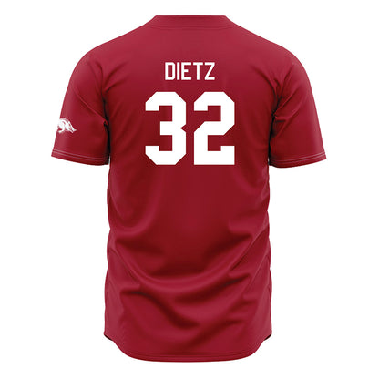 Arkansas - NCAA Baseball : Hunter Dietz - Jersey