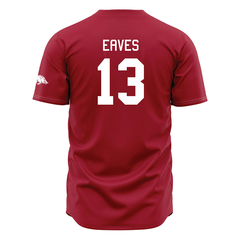 Arkansas - NCAA Baseball : Steele Eaves - Cardinal Jersey-1