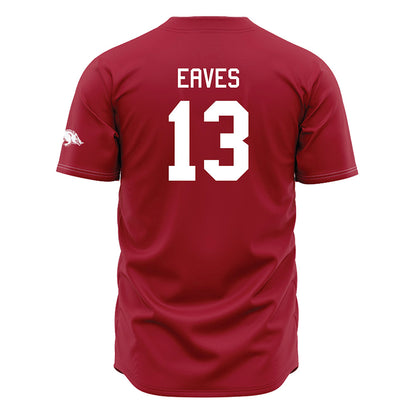 Arkansas - NCAA Baseball : Steele Eaves - Cardinal Jersey-1