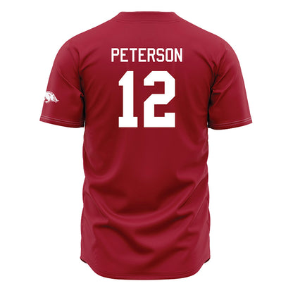 Arkansas - NCAA Baseball : Elliott Peterson - Cardinal Jersey-1